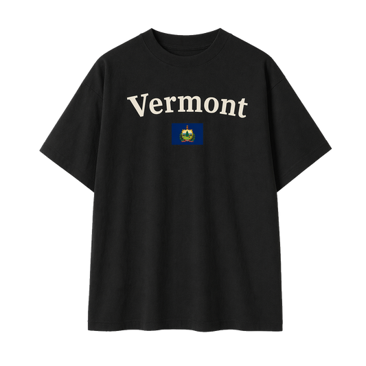 Collection 6 Vermont Essential Cotton T-Shirt - Black front