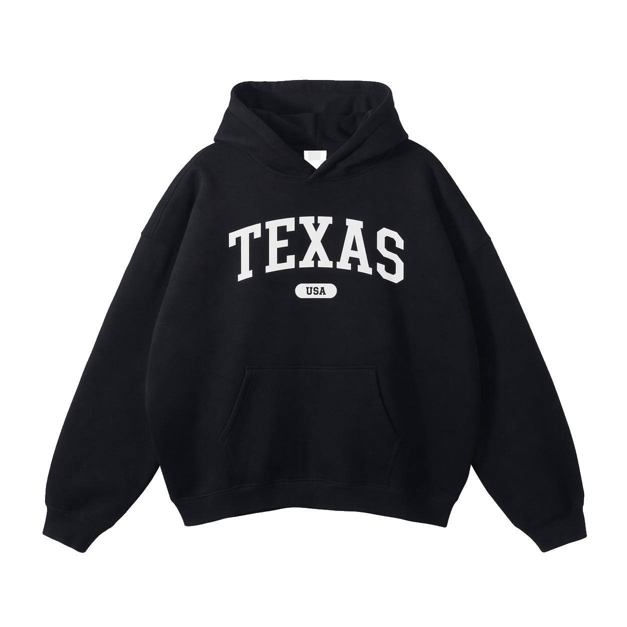 Collection 4 Texas Oversize Fleeced Hoodie - Black front