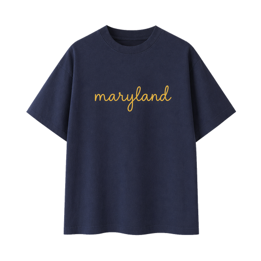 Collection 3 Maryland Essential Cotton T-Shirt - Navy Blue front