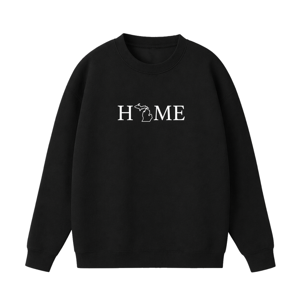 Collection 5 Michigan Essential Heavyweight Crewneck Sweatshirt - Black front