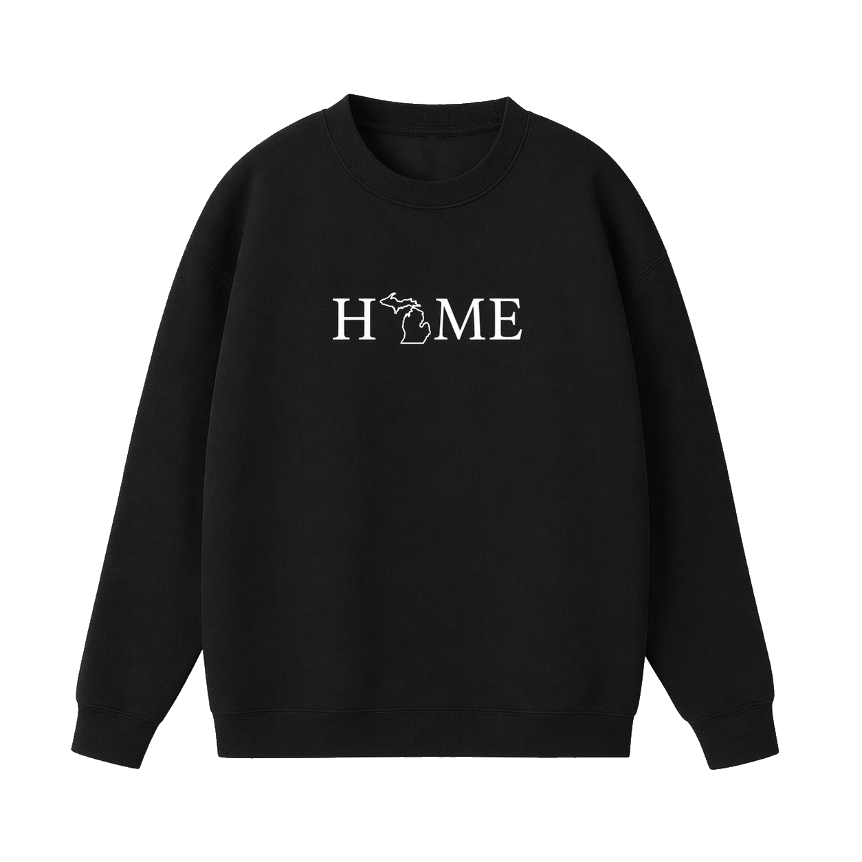 Collection 5 Michigan Essential Heavyweight Crewneck Sweatshirt - Black front
