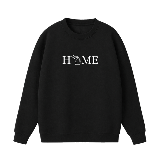 Collection 5 Michigan Essential Heavyweight Crewneck Sweatshirt - Black front