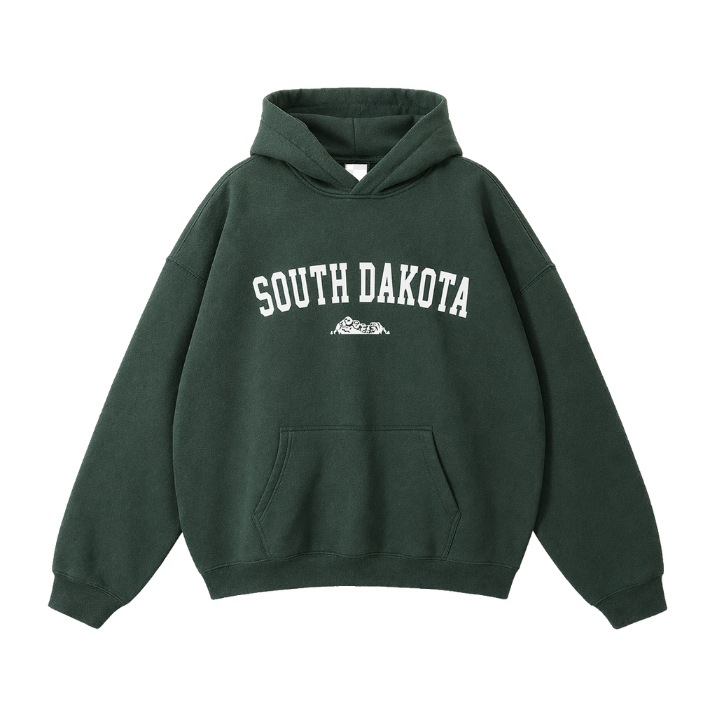 Collection 9 South Dakota Oversize Fleeced Hoodie - Eden Green front