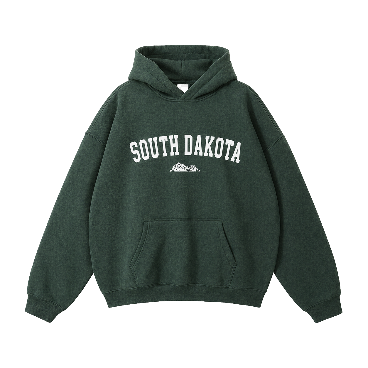 Collection 9 South Dakota Oversize Fleeced Hoodie - Eden Green front