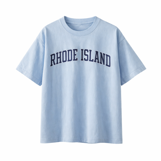 Collection 1 Rhode Island Essential Cotton T-Shirt - Light Blue front