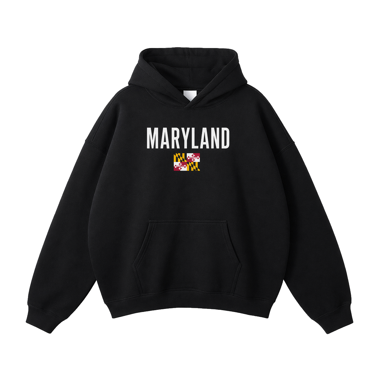 Collection 7 Maryland Oversize Fleeced Hoodie - Black front
