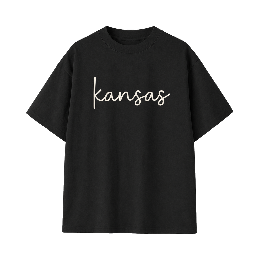 Collection 3 Kansas Essential Cotton T-Shirt - Black front