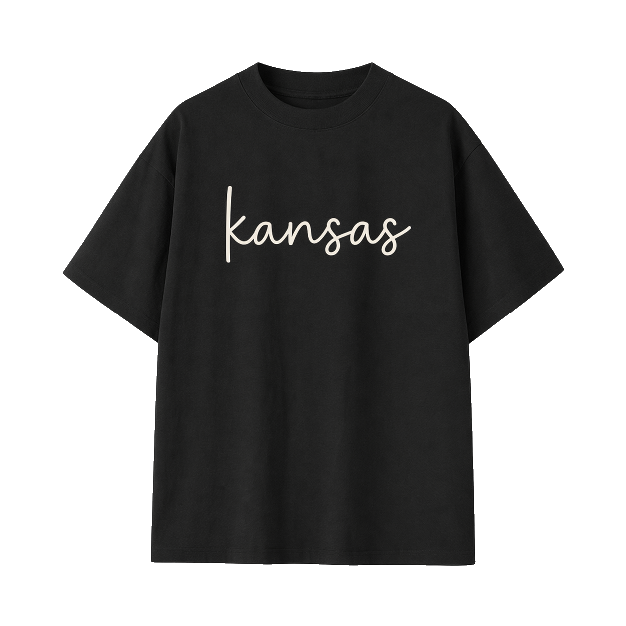 Collection 3 Kansas Essential Cotton T-Shirt - Black front