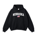 Collection 2 Nebraska Oversize Fleeced Hoodie - Black front