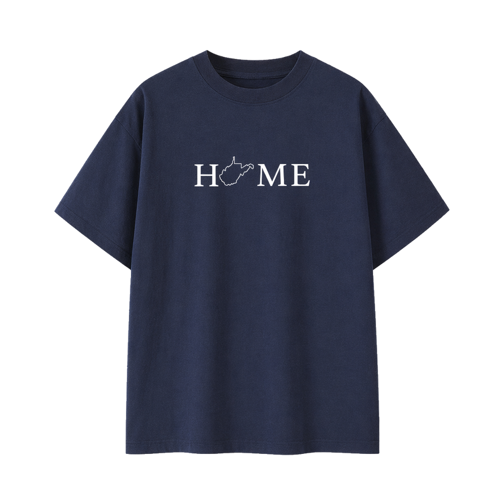 Collection 5 West Virginia Essential Cotton T-Shirt - Navy Blue front