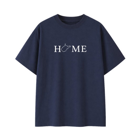 Collection 5 West Virginia Essential Cotton T-Shirt - Navy Blue front