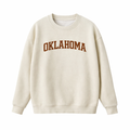Collection 1 Oklahoma Essential Heavyweight Crewneck Sweatshirt - Cream front