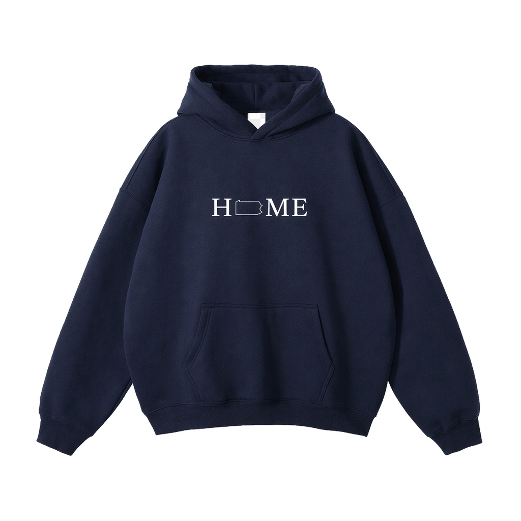 Collection 5 Pennsylvania Oversize Fleeced Hoodie - Navy Blue front
