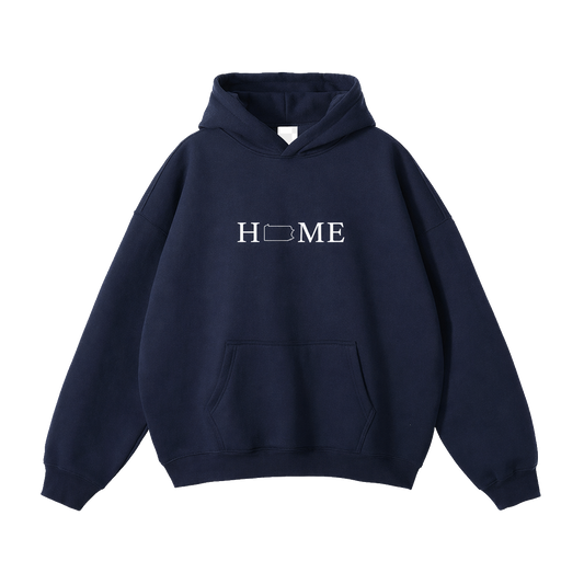 Collection 5 Pennsylvania Oversize Fleeced Hoodie - Navy Blue front