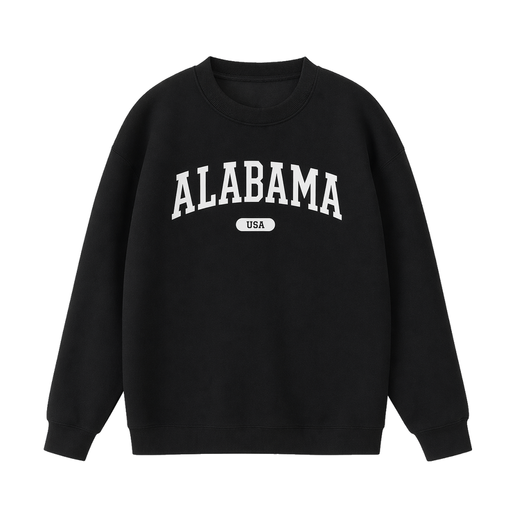 Collection 4 Alabama Essential Heavyweight Crewneck Sweatshirt - Black front