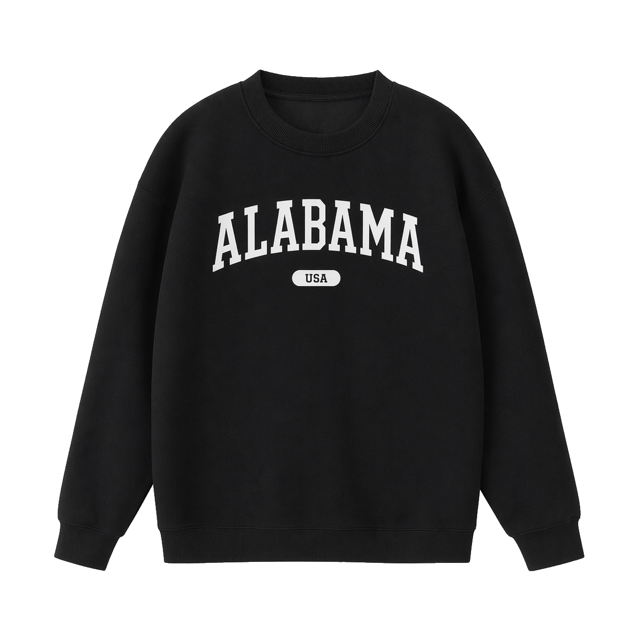 Collection 4 Alabama Essential Heavyweight Crewneck Sweatshirt - Black front