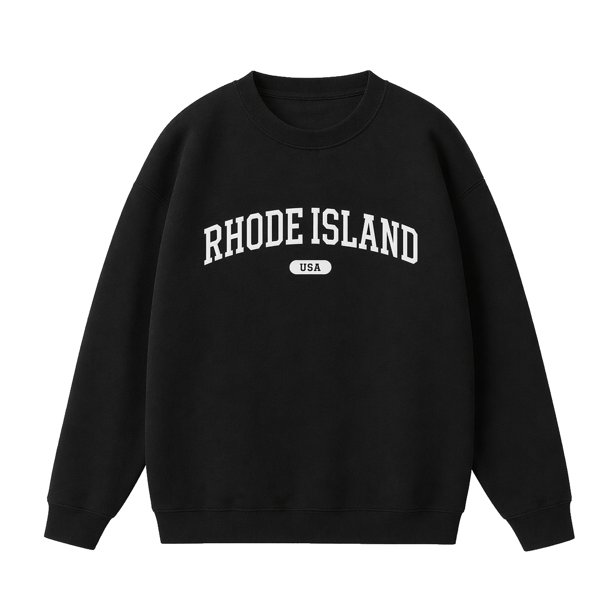 Collection 4 Rhode Island Essential Heavyweight Crewneck Sweatshirt - Black front