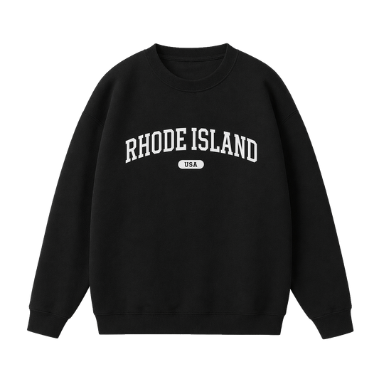 Collection 4 Rhode Island Essential Heavyweight Crewneck Sweatshirt - Black front