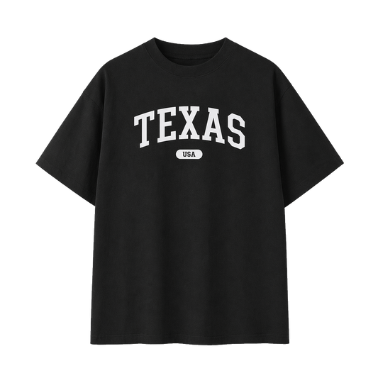 Collection 4 Texas Essential Cotton T-Shirt - Black front