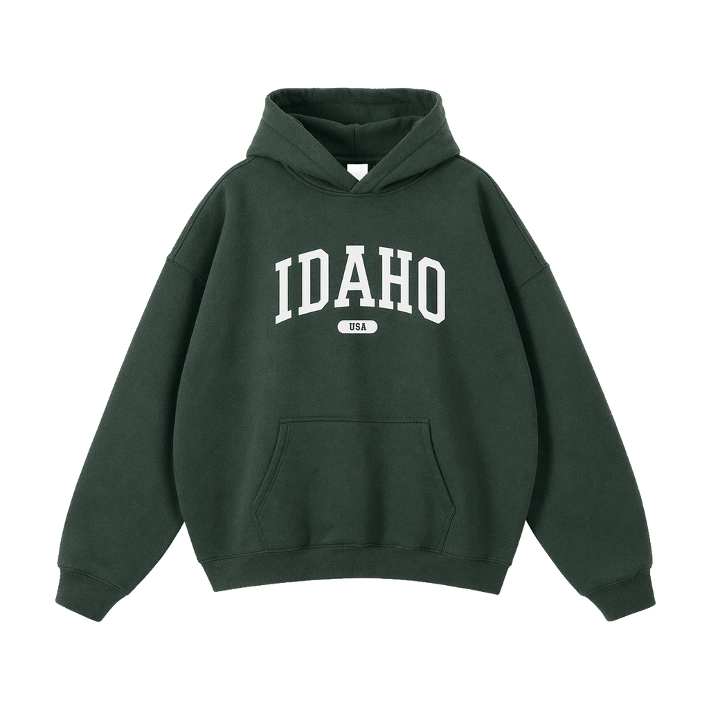 Collection 4 Idaho Oversize Fleeced Hoodie - Eden Green front