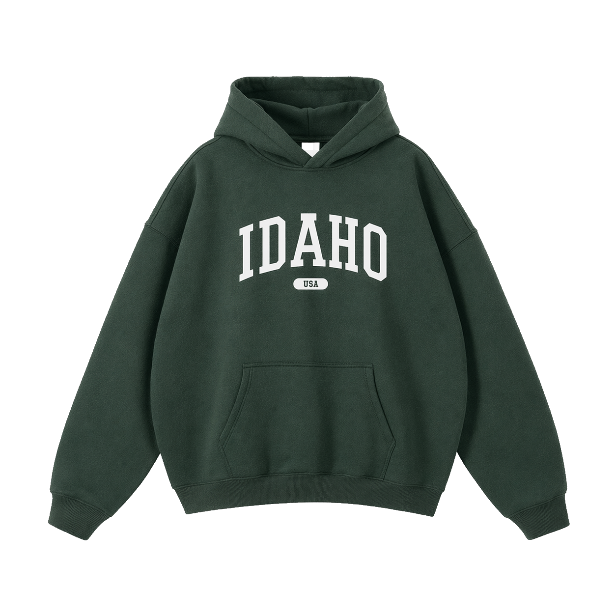 Collection 4 Idaho Oversize Fleeced Hoodie - Eden Green front