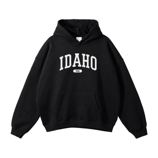 Collection 4 Idaho Oversize Fleeced Hoodie - Black front