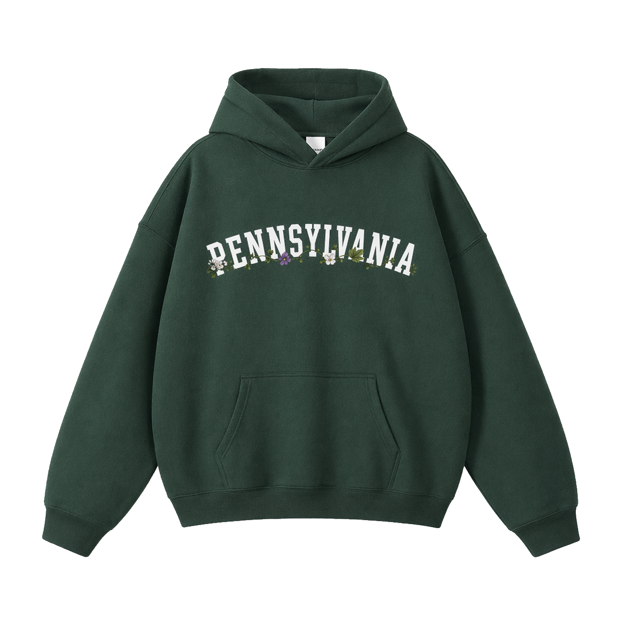 Collection 10 Pennsylvania Oversize Fleeced Hoodie - Eden Green front