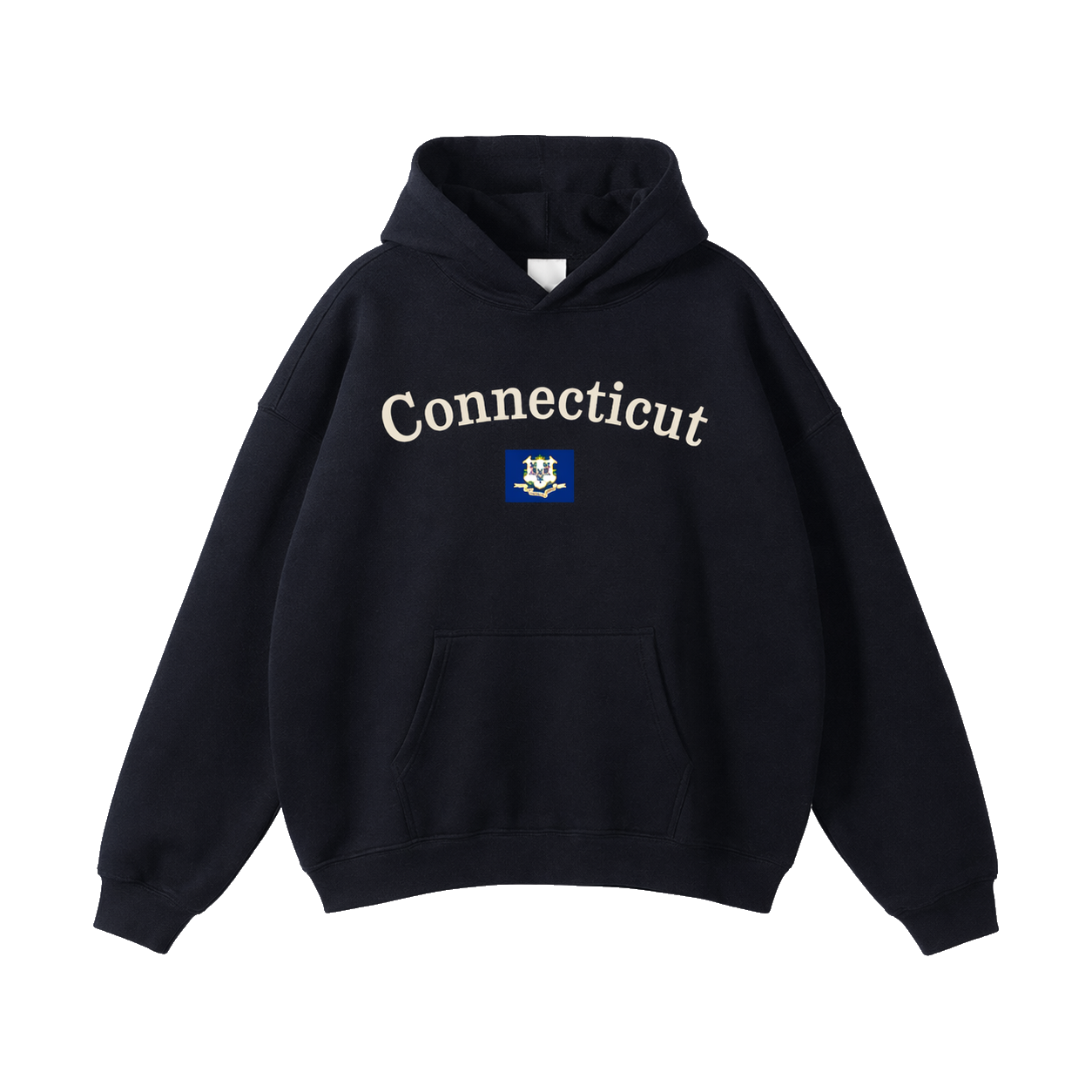Collection 6 Connecticut Oversize Fleeced Hoodie - Black front