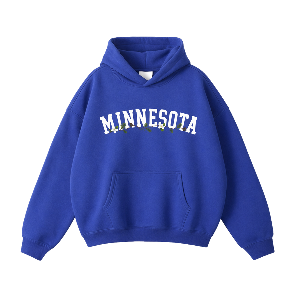 Collection 10 Minnesota Oversize Fleeced Hoodie - Klein Blue front