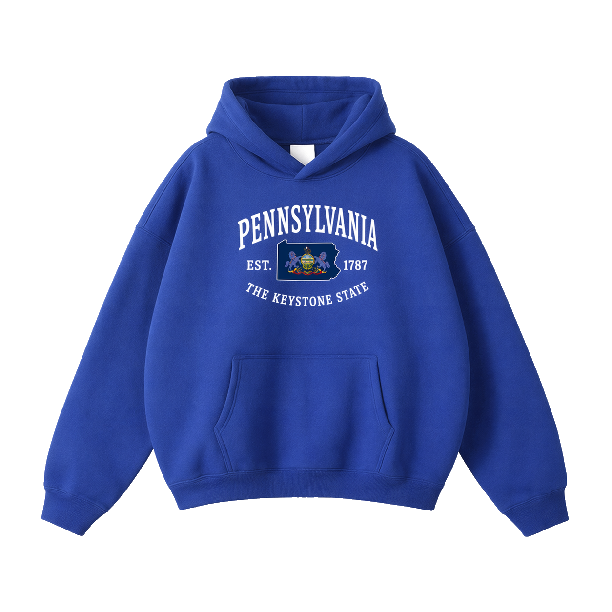 Collection 8 Pennsylvania Oversize Fleeced Hoodie - Klein Blue front