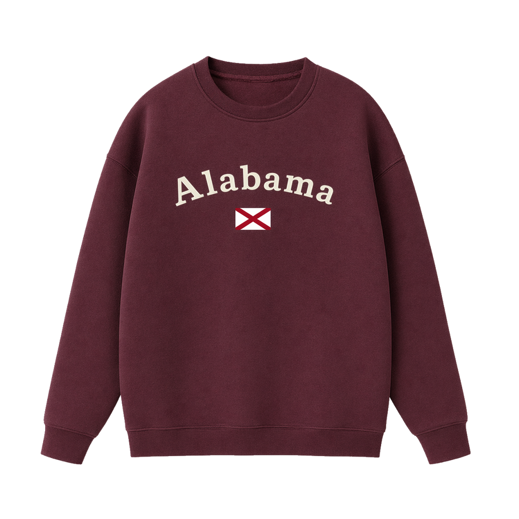 Collection 6 Alabama Essential Heavyweight Crewneck Sweatshirt - Dull Red front