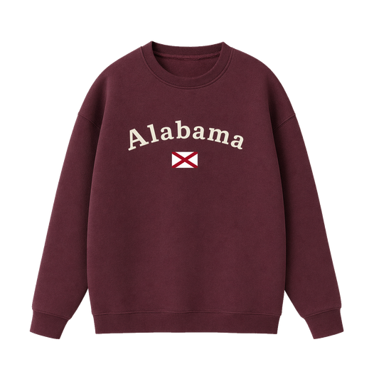 Collection 6 Alabama Essential Heavyweight Crewneck Sweatshirt - Dull Red front
