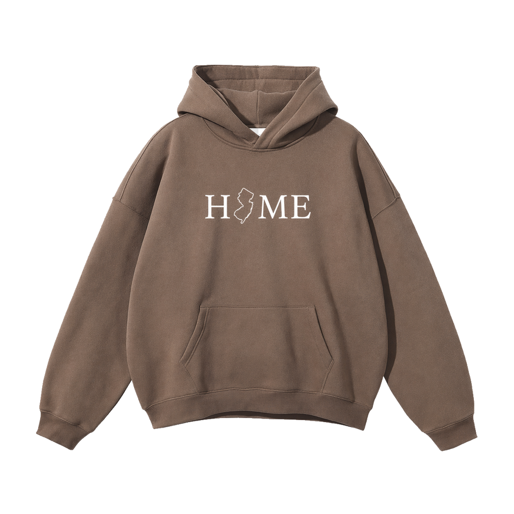 Collection 5 New Jersey Oversize Fleeced Hoodie - Brown front