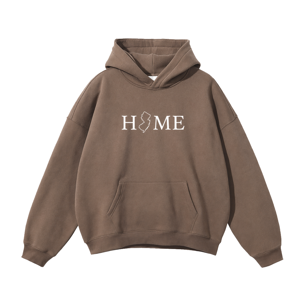 Collection 5 New Jersey Oversize Fleeced Hoodie - Brown front