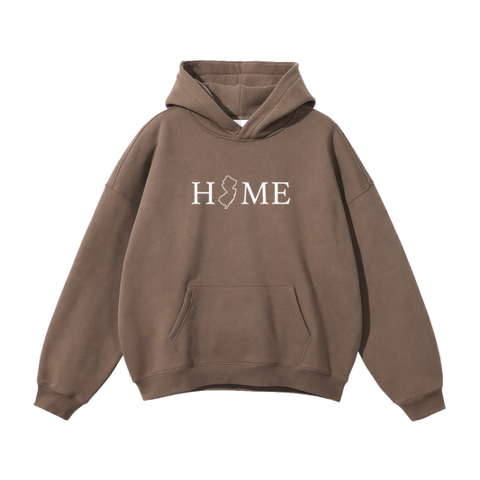Collection 5 New Jersey Oversize Fleeced Hoodie - Brown front
