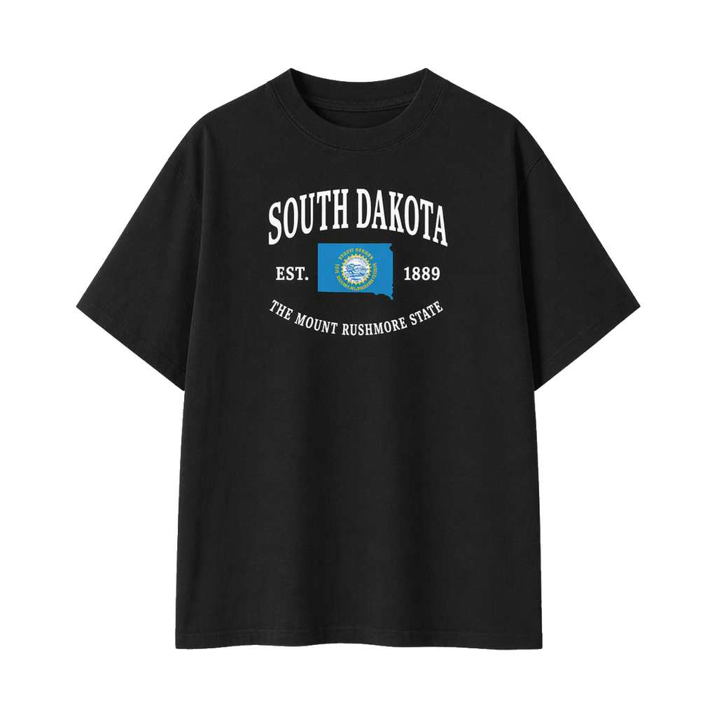 Collection 8 South Dakota Essential Cotton T-Shirt - Black front