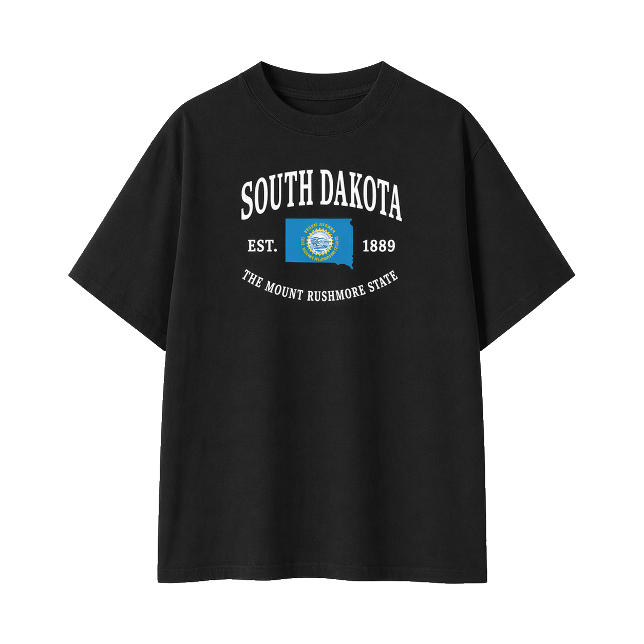 Collection 8 South Dakota Essential Cotton T-Shirt - Black front