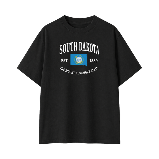 Collection 8 South Dakota Essential Cotton T-Shirt - Black front