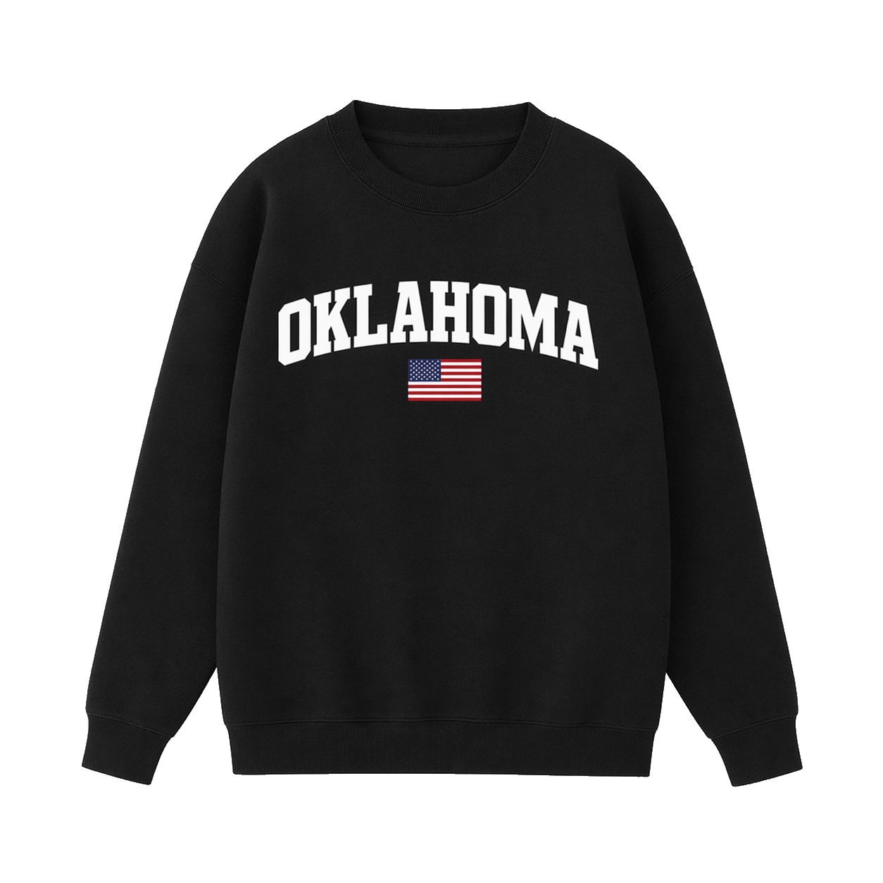 Collection 2 Oklahoma Essential Heavyweight Crewneck Sweatshirt - Black front