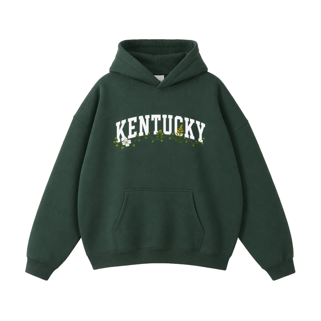 Collection 10 Kentucky Oversize Fleeced Hoodie - Eden Green front