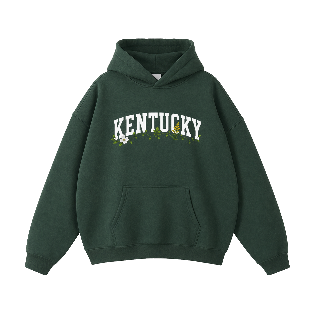 Collection 10 Kentucky Oversize Fleeced Hoodie - Eden Green front
