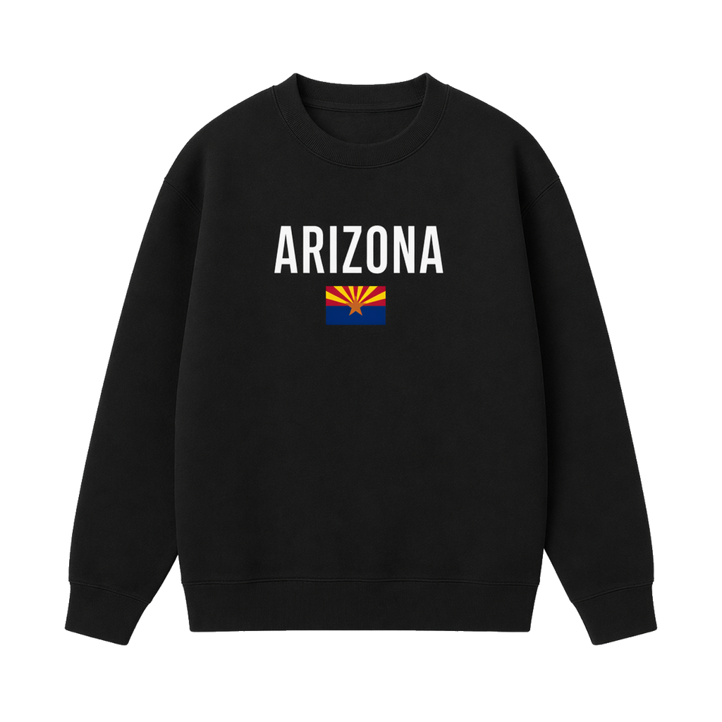 Collection 7 Arizona Essential Heavyweight Crewneck Sweatshirt - Black front