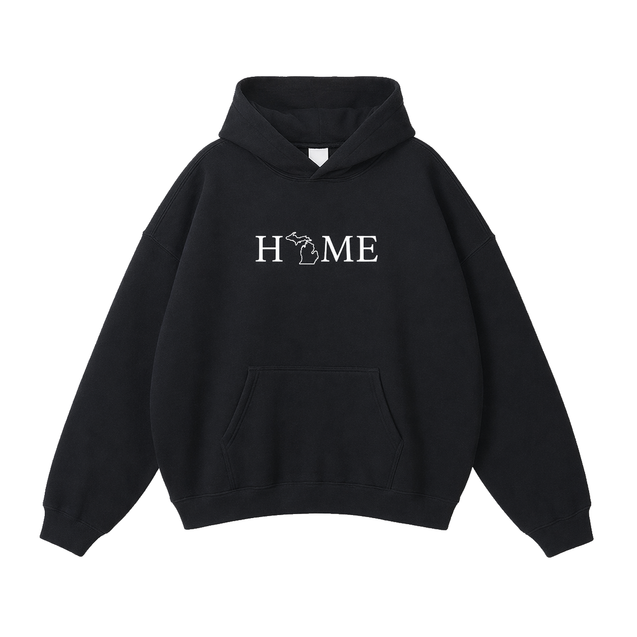 Collection 5 Michigan Oversize Fleeced Hoodie - Black front