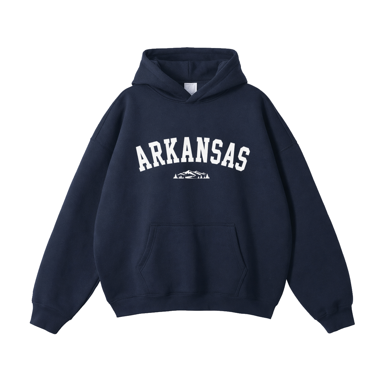 Collection 9 Arkansas Oversize Fleeced Hoodie - Navy Blue front