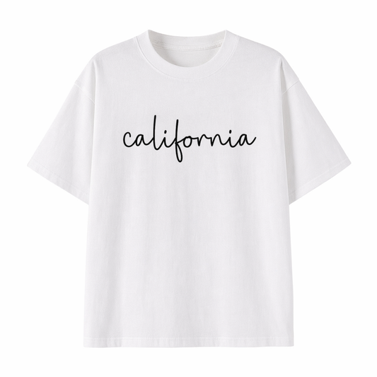 Collection 3 California Essential Cotton T-Shirt - White front