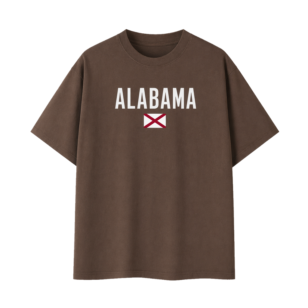 Collection 7 Alabama Essential Cotton T-Shirt - Coffee front