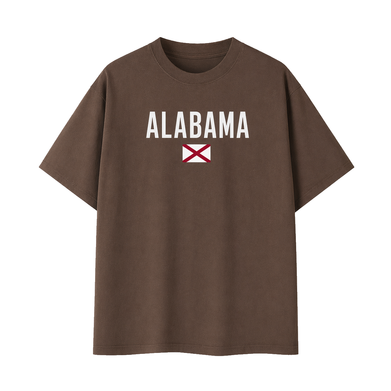 Collection 7 Alabama Essential Cotton T-Shirt - Coffee front