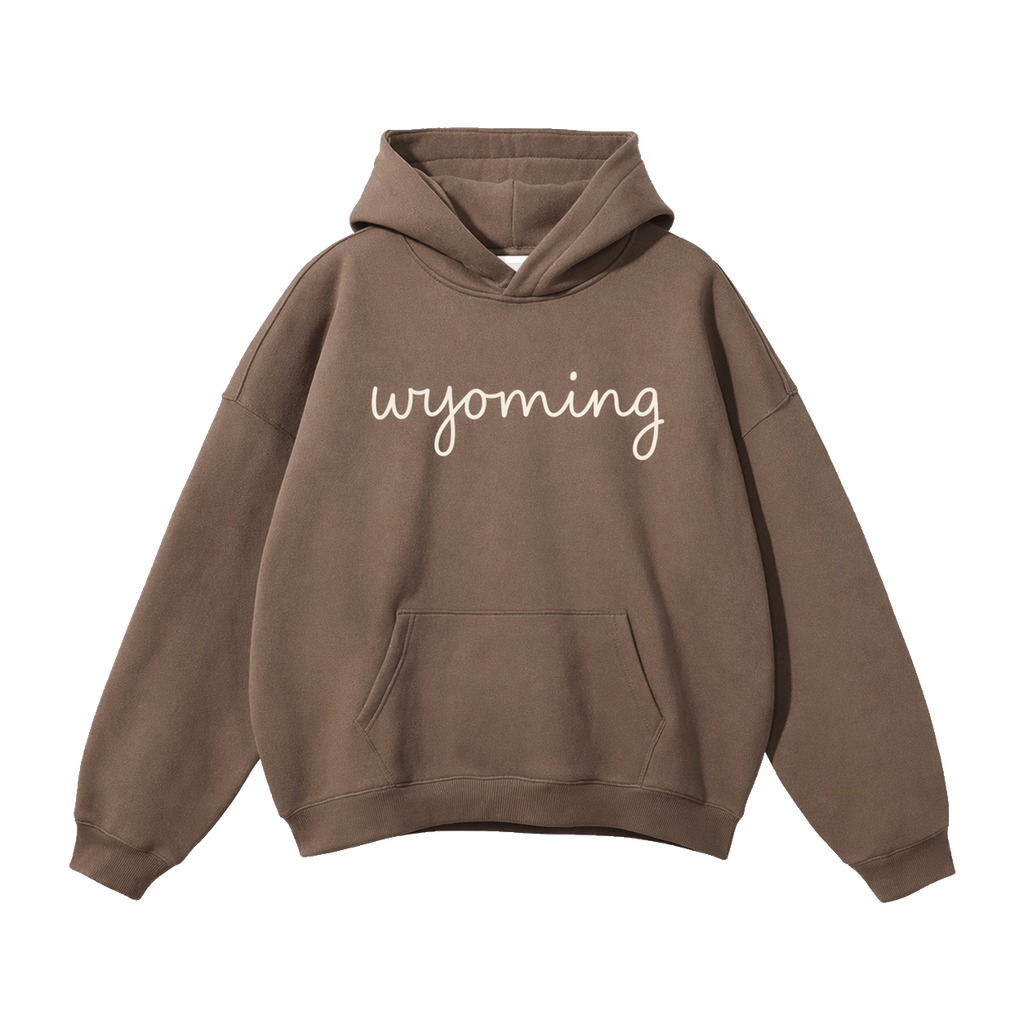 Collection 3 Wyoming Oversize Fleeced Hoodie - Brown front