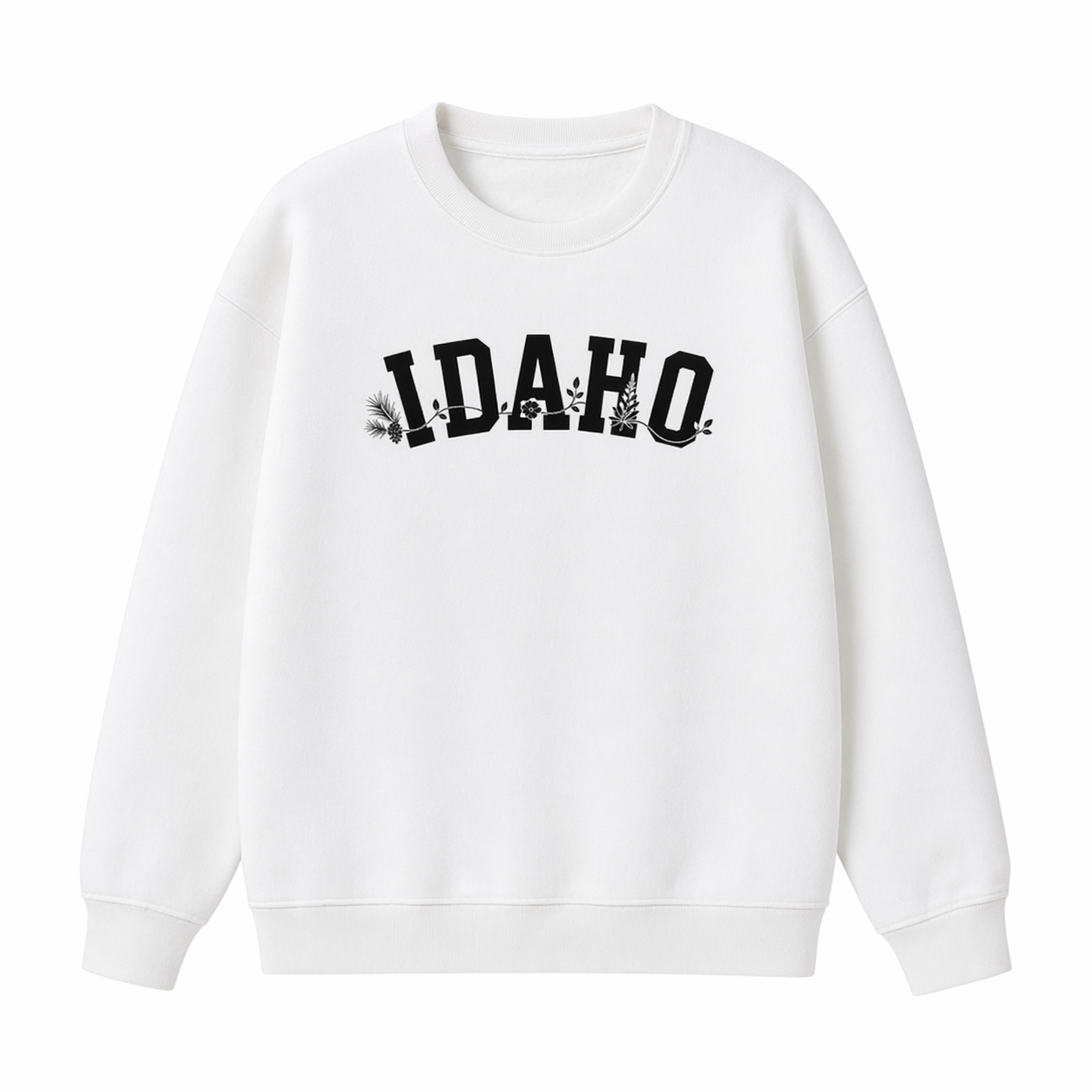 Collection 10 Idaho Essential Heavyweight Crewneck Sweatshirt - White front
