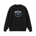 Collection 8 Montana Essential Heavyweight Crewneck Sweatshirt - Black front